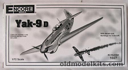 Encore 1/72 Yak-9  , 1027 plastic model kit